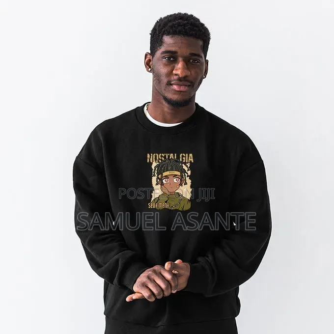 Men’S Cotton Blend Crew Neck Sweatshirt