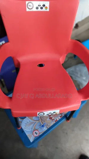 Kiddies Chairs With Metal Legs and Table With Design