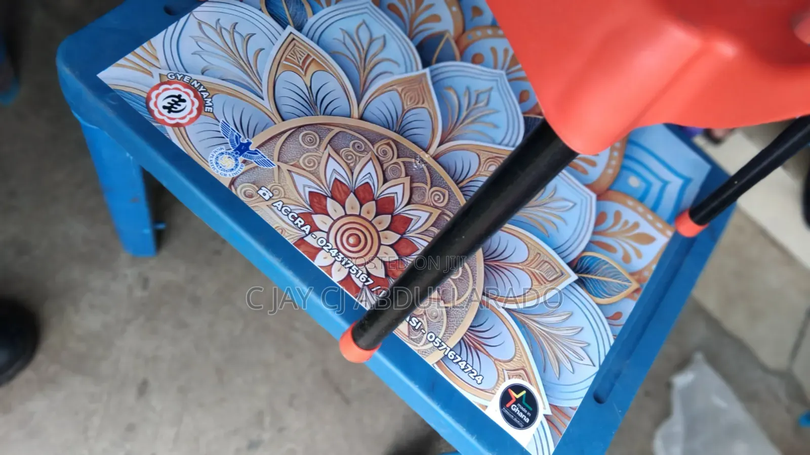Kiddies Chairs With Metal Legs and Table With Design