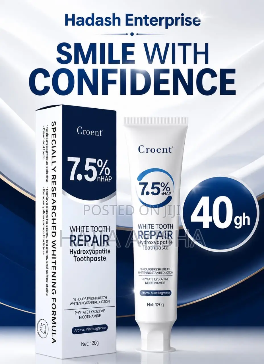 Croent 7.5% White Tooth Repair and Hydroxyapatite Toothpaste (Moq 3)