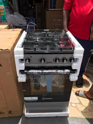 Sigma Stainless Steel 3 Gas 1 Electric Stove Oven With Cast Iron Top