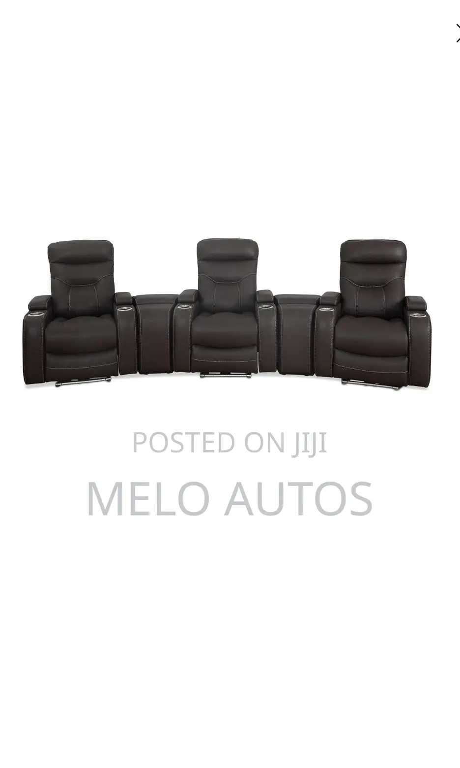 10-PC Leather Theater Electric Recliner Sofa
