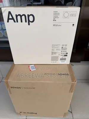 Sonos Amplifier and 8” Ceiling Speakers.