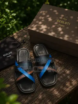 This Is Original Pure Real Leather Men Slipper Berluti