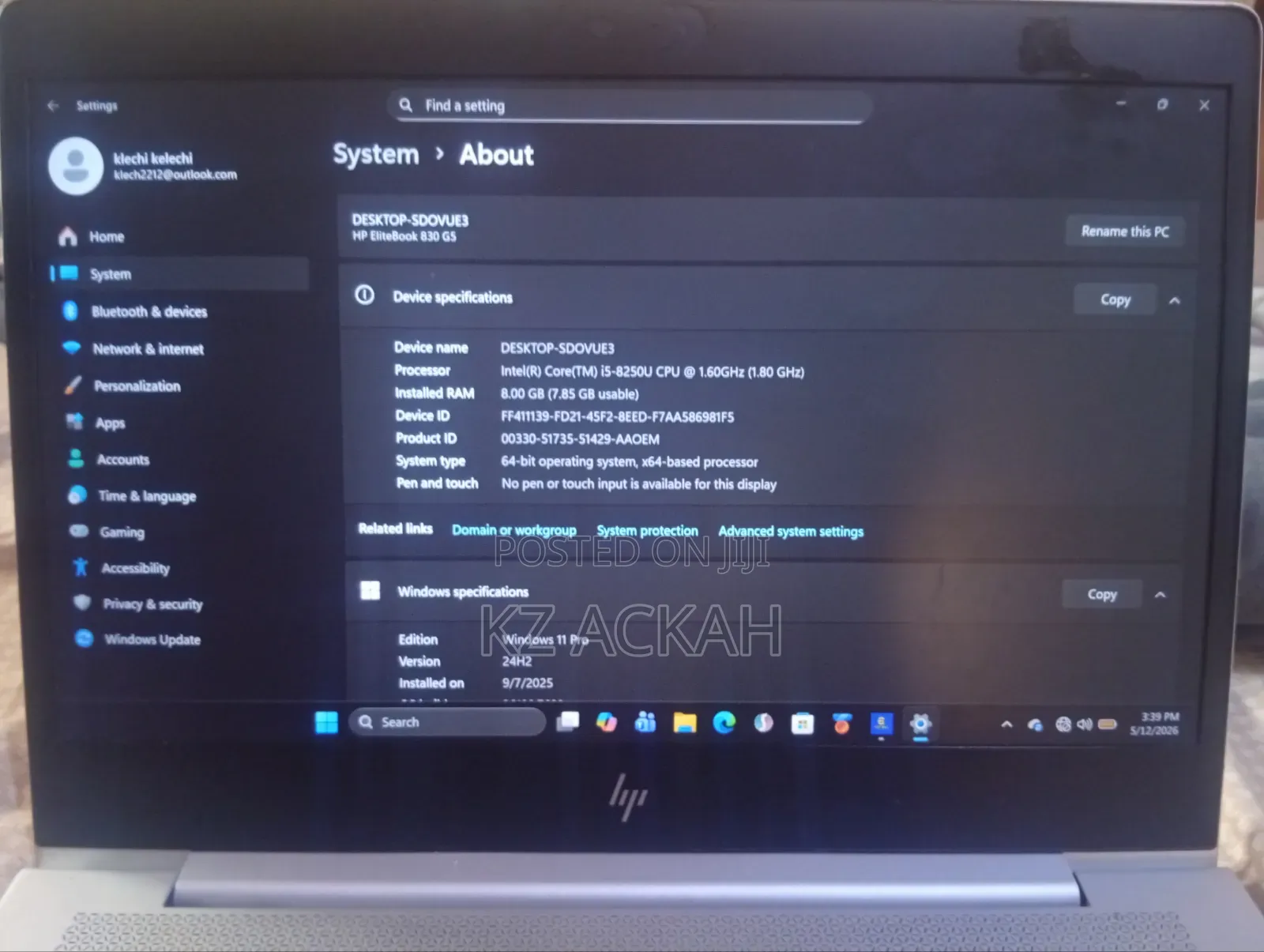 Laptop HP EliteBook 840 G5 8GB Intel Core i5 SSD 256GB