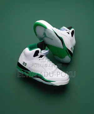 Nike Air Jordan 5 Retro “ White | Lucky Green “ Sneakers