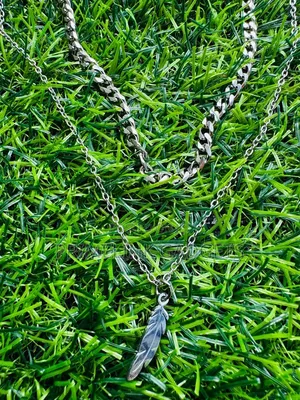 Feather Double-Layered 304 Stainless Steel Necklace