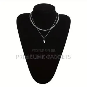Feather Double-Layered 304 Stainless Steel Necklace