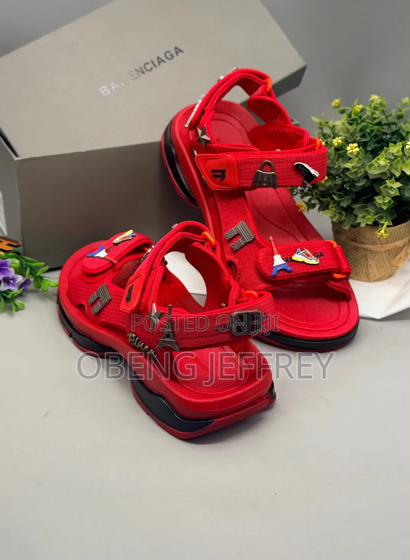 Original Balenciaga Cushion Sandals in Colours