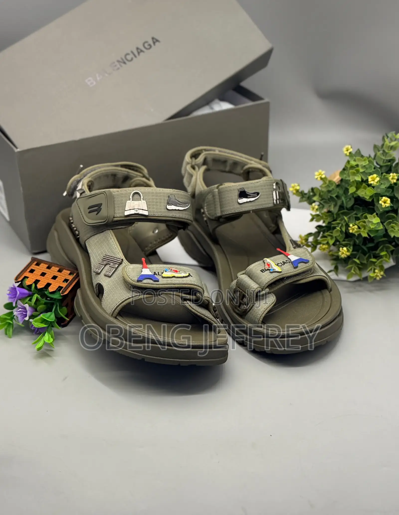 Original Balenciaga Cushion Sandals in Colours