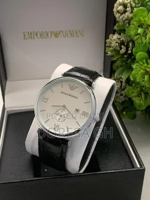 Emporio Armani Analogue Leather Watch for Men – A Classic Gift for Him