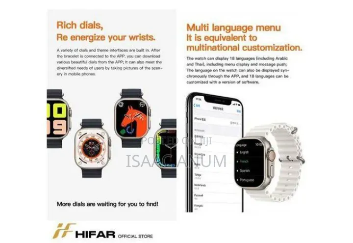 T800 Ultra Bluetooth Calling Smart Watch for Ios Android