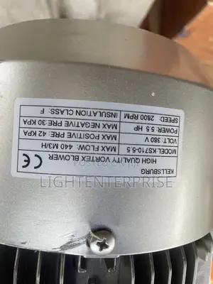 5.5hp High Pressure Vortex Blower –380v Industrial Air Blower 2800 RPM