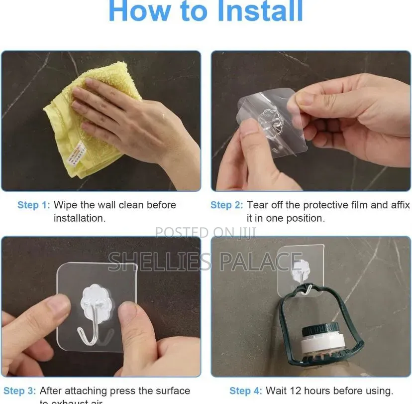 5pcs Adhesive Wall Hooks