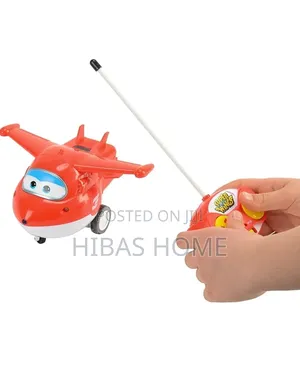 Super Wings, Remote Jett Toy, 360-Degree Rotation, Lights, and Sounds