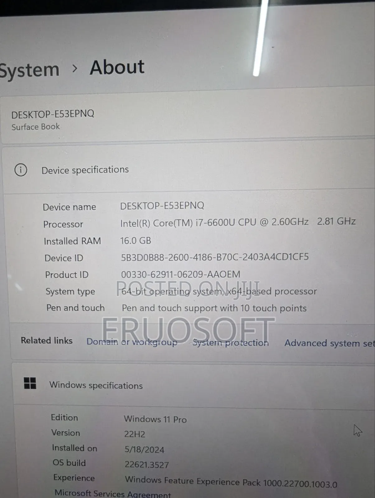 Laptop Microsoft Surface Book 16GB Intel Core i7 SSD 512GB