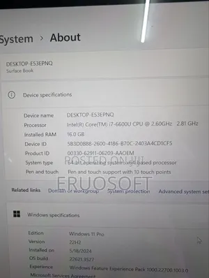 Laptop Microsoft Surface Book 16GB Intel Core i7 SSD 512GB
