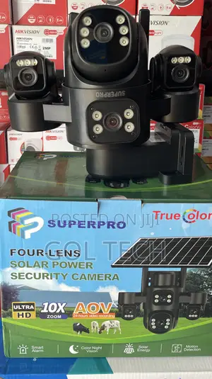 Superpro Four-Lens Solar Security Camera