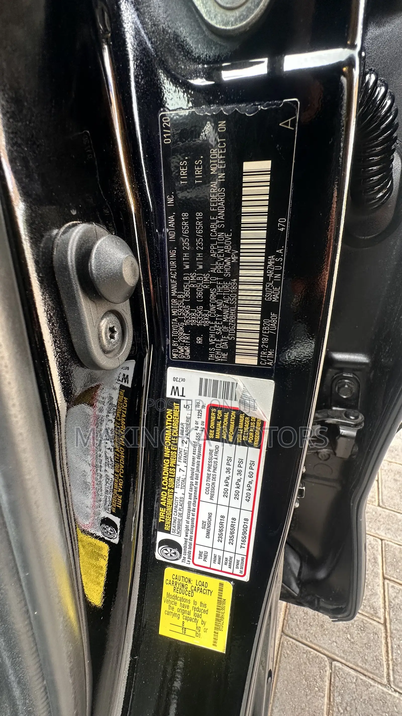 Toyota Highlander XLE AWD 2020 Black
