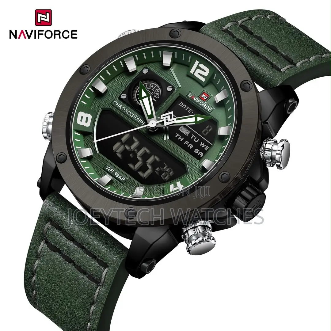 Hybrid Naviforce Leather Watch