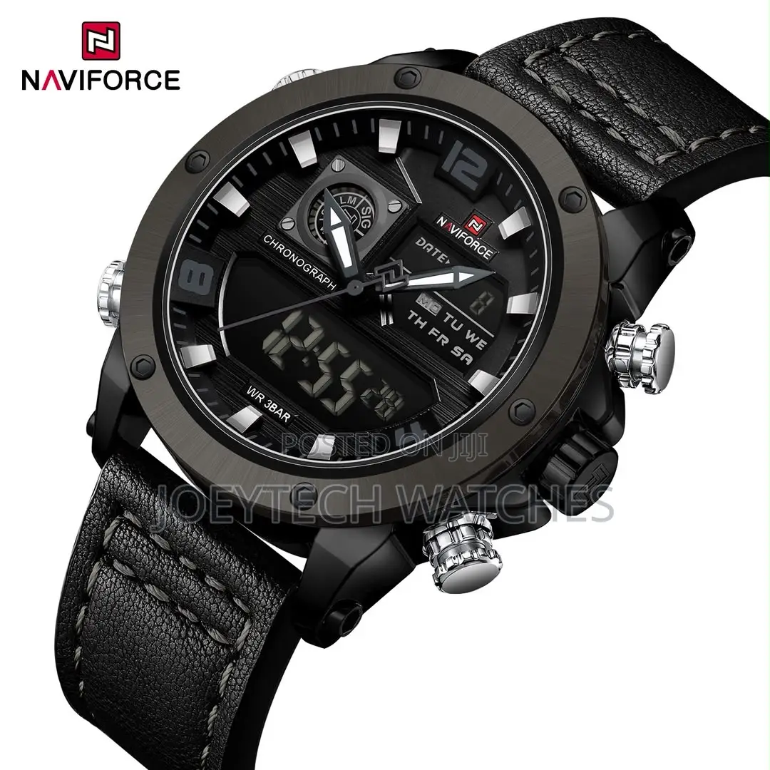 Hybrid Naviforce Leather Watch