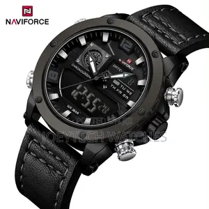 Hybrid Naviforce Leather Watch