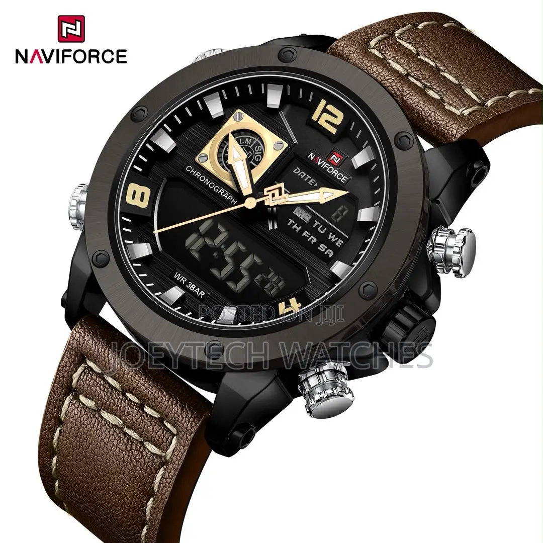 Hybrid Naviforce Leather Watch