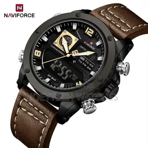 Hybrid Naviforce Leather Watch