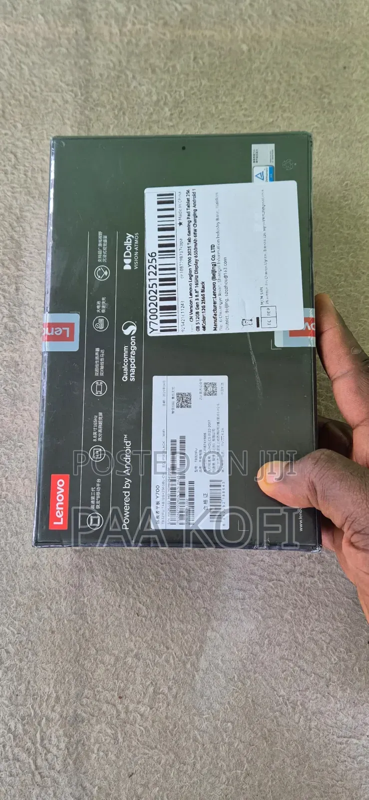 New Lenovo Legion Y700 (2025) 256 GB