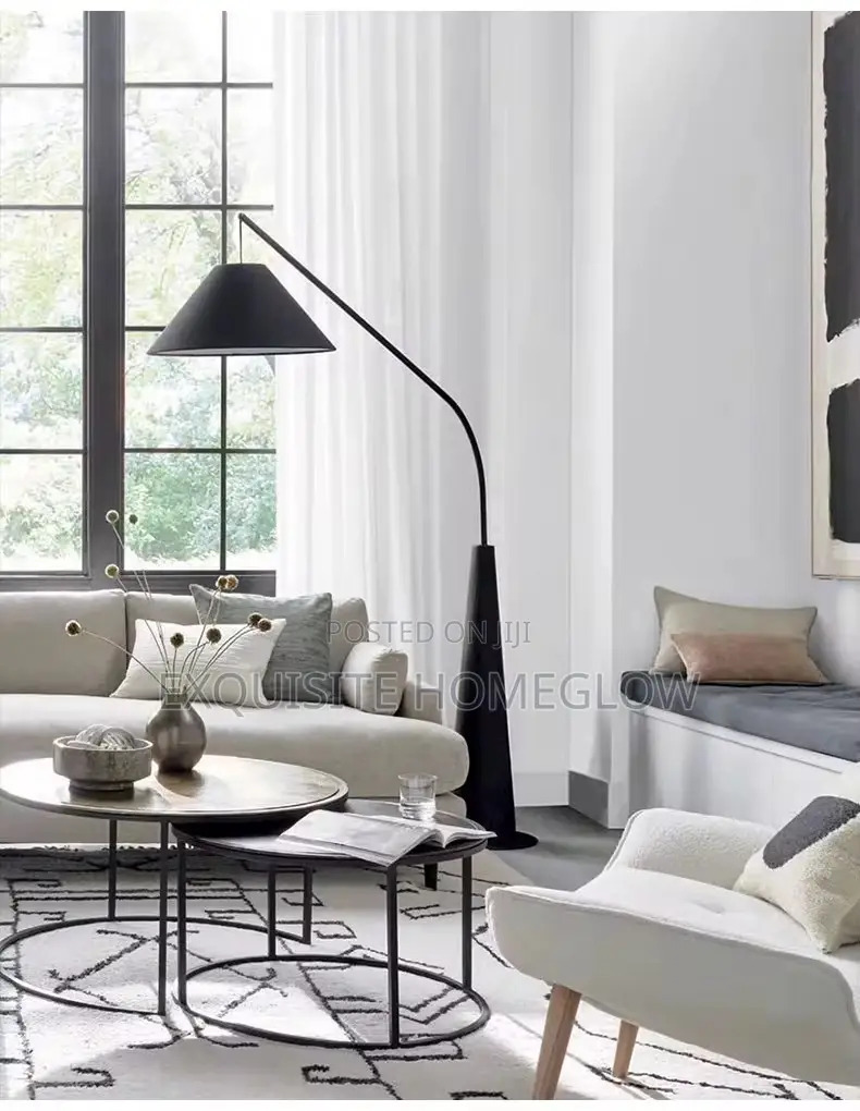 Gibson Arc Floor Lamp Available in Two Colours as Seen in the Photos