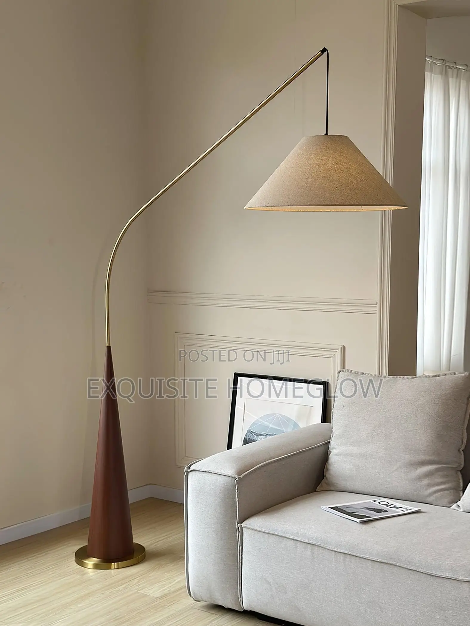 Gibson Arc Floor Lamp Available in Two Colours as Seen in the Photos