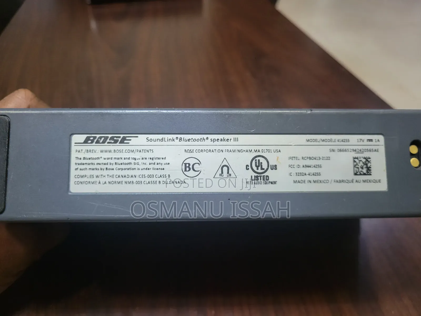 Bose Sounlink Bluetooth Speaker Iii