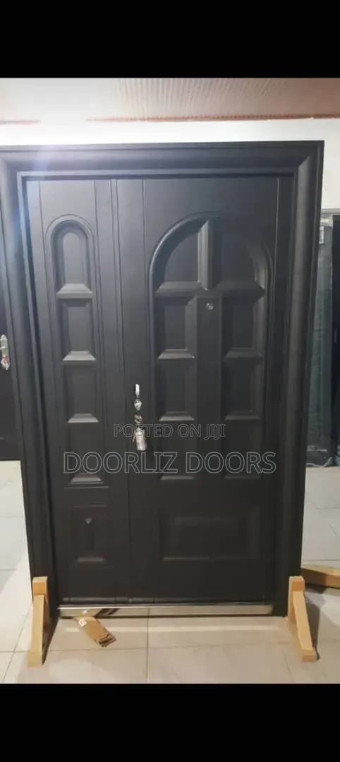 Black One and Half Rough Security Door With Accessories