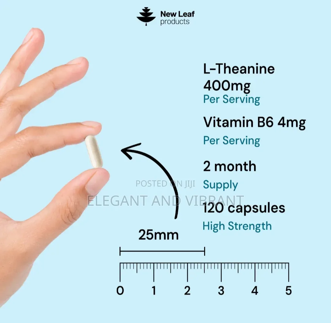 L-Theanine Enriched With Vitamin B6 - 120 High Strength 400mg Capsules