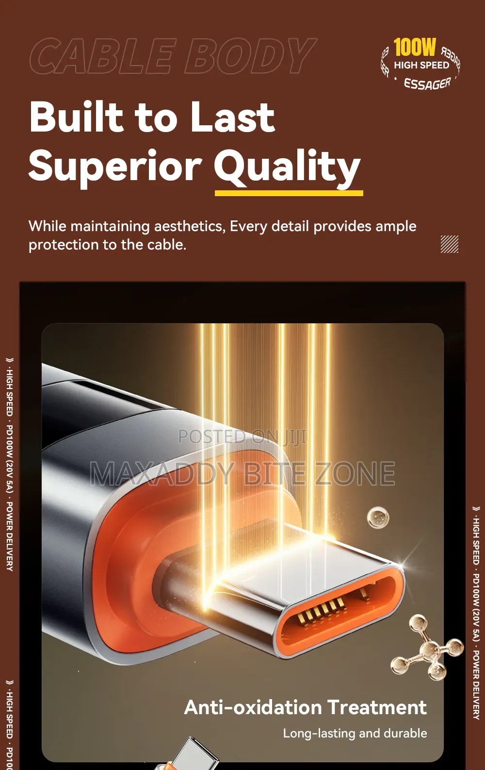 Essager Type C to Type C Cable for Macbook N Data Transfer