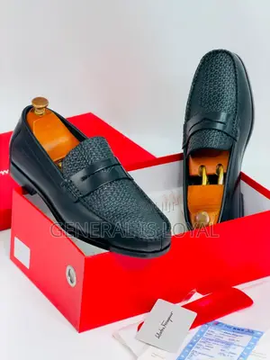 Ferragamo Black Men’S Leather Shoes
