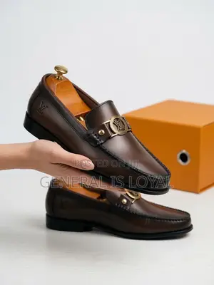 Louis Vuitton Brown Classic Leather Men’S Loafers Shoe