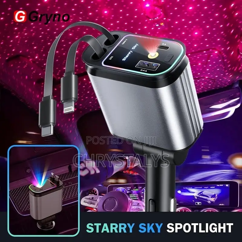 5 in 1 Retractable Car Charger