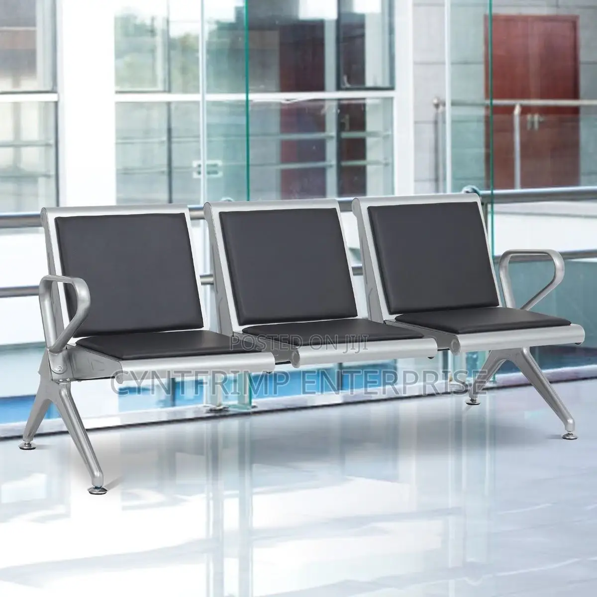 3-Seater Padded Public Waiting Chair