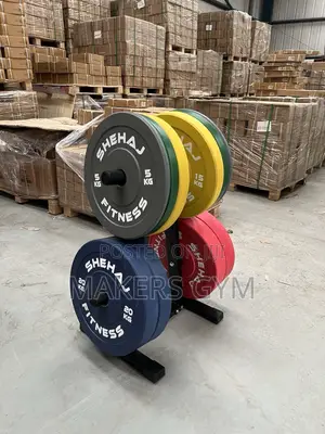 150kg Set Bumper Olympic Weight Plates With Rack