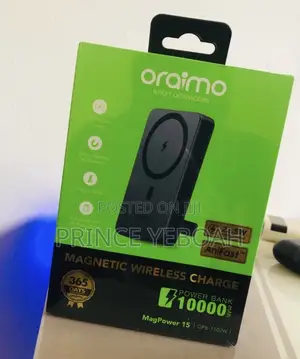 Oraimo Magpower 15 10,000mah Magnetic Wireless Power Bank (Opb-7102w)