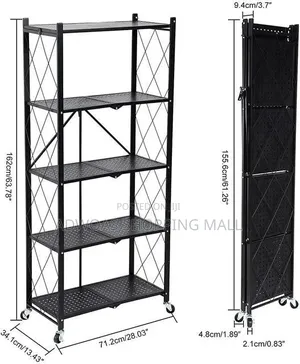 Foldable and Movable Metal Storage Rack