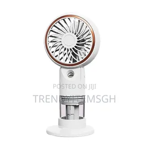 Rechargeable Handheld Mist Fan – 3 Speed Portable Usb Cooling Fan