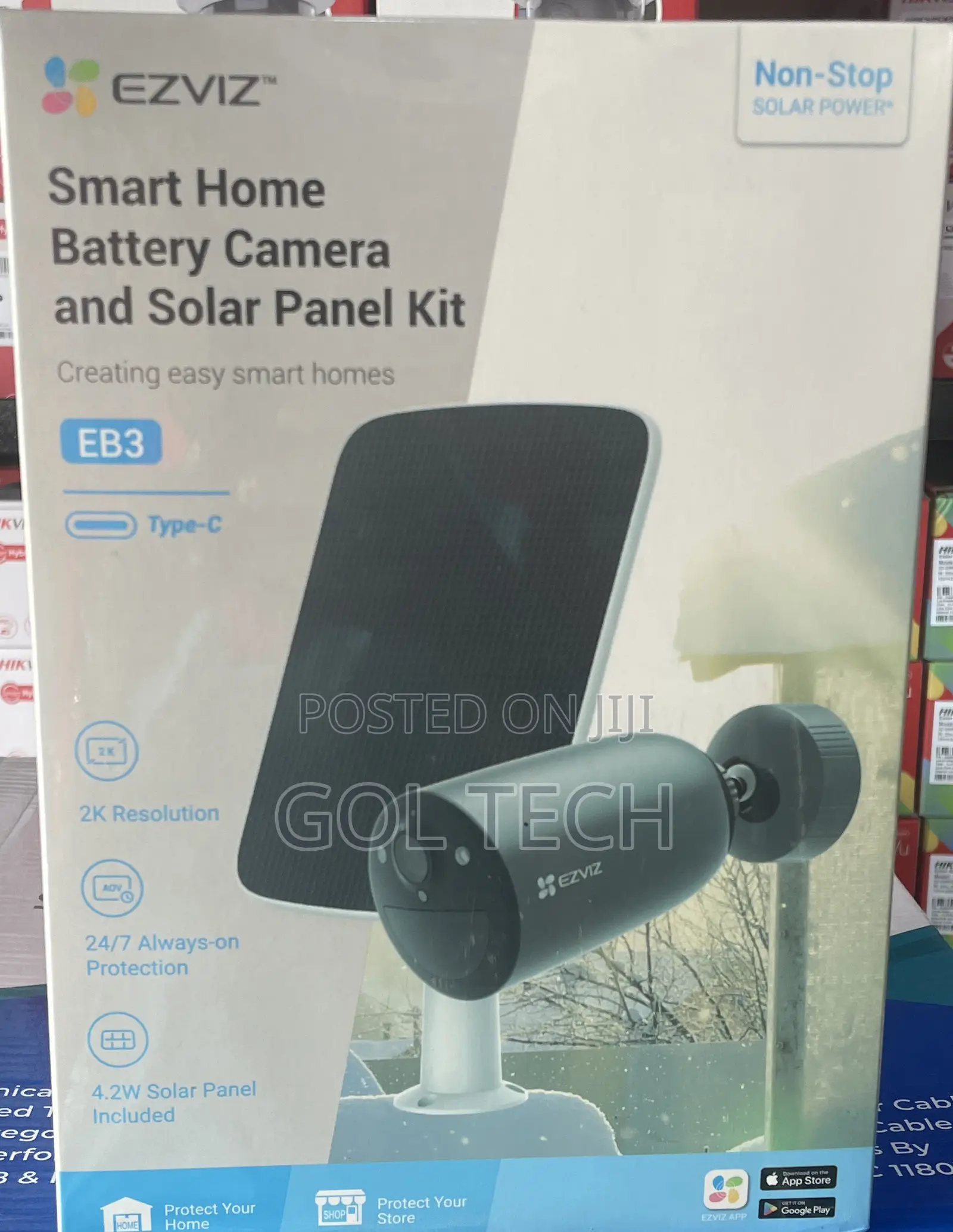 Ezviz Smart Battery Camera and Solar Panel Kit