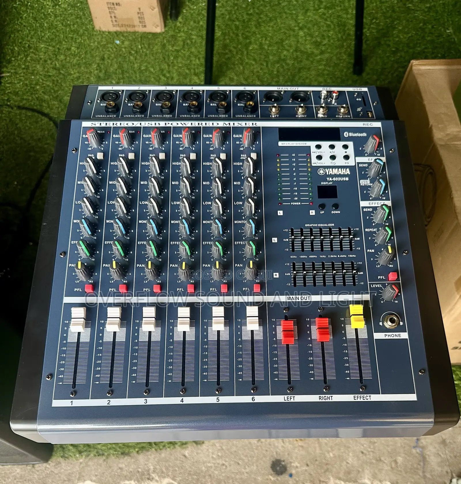 Yamaha Ya-602usb 6-Channel Stereo Powered Mixer.