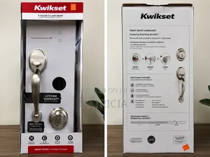 New Kwikset Front Entry Door Handle Set With Deadbolt – Satin Nickel