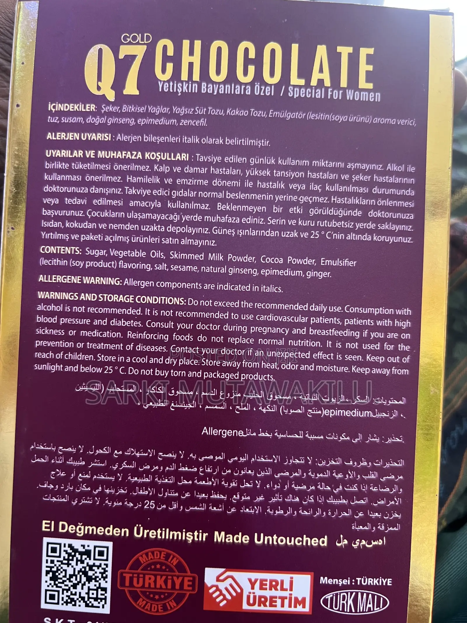 Q7 Chocolate for Women