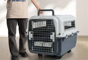 Flight Crate With Wheels for Bigger Dogs[Large]