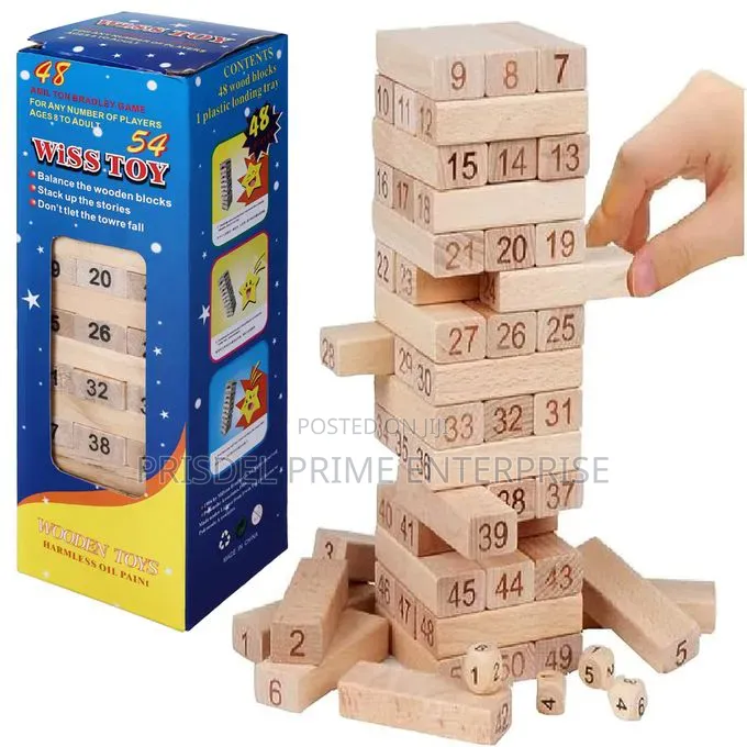 Wooden Building Blocks Jenga Game