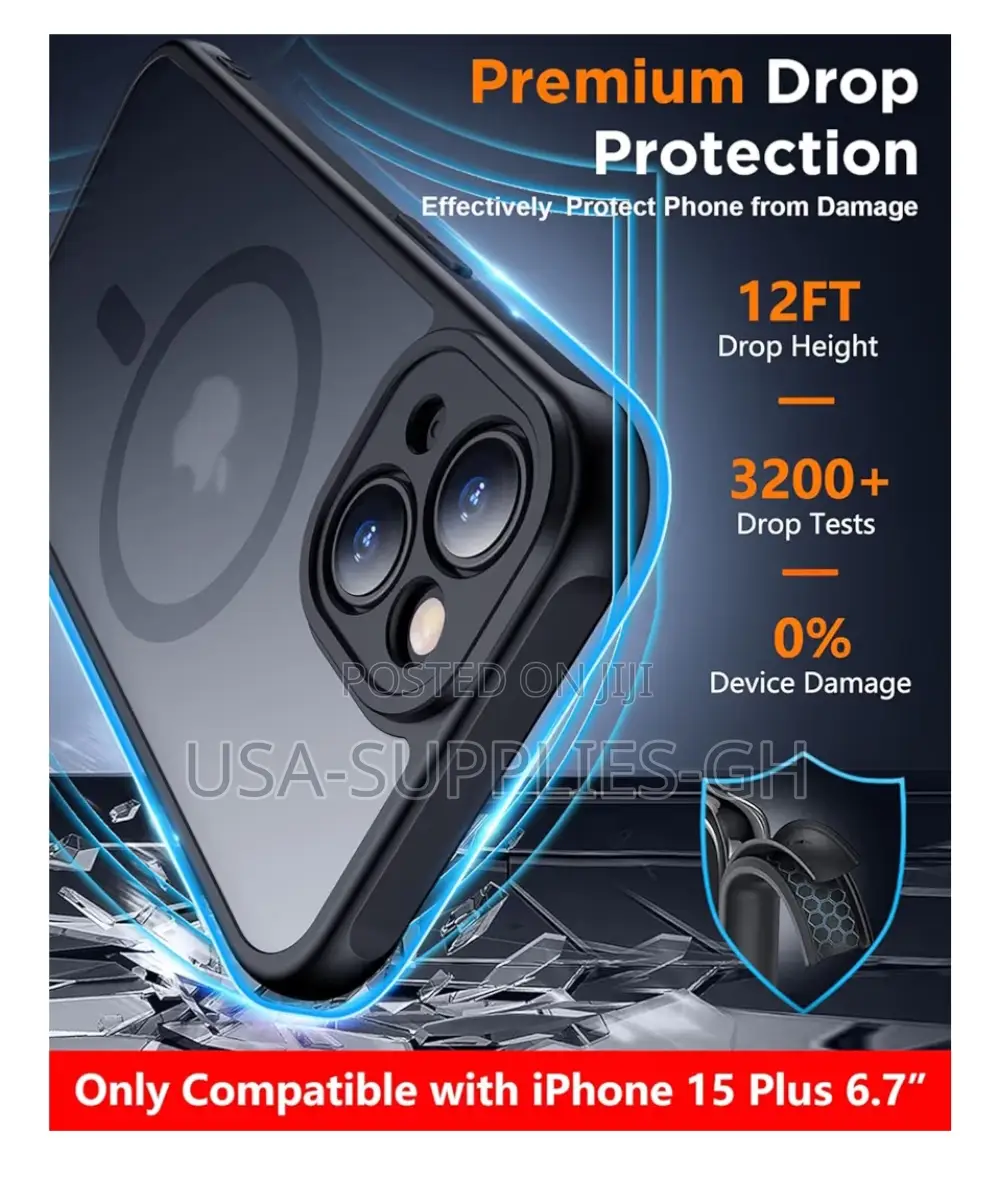 iPhone 15 Plus Phone Case Tempered Glass Screen Protector From Usa